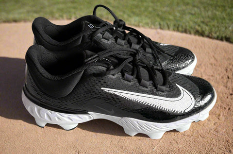 Nike Alpha Huarache Elite 4 Low MCS Men Size 10 Black Baseball Cleats FD6221-001